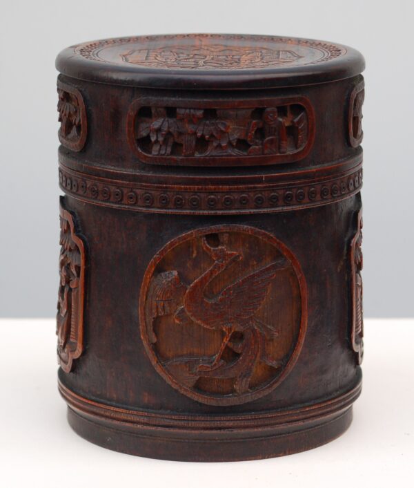 Qing Period Chinese Bamboo Tea Caddy