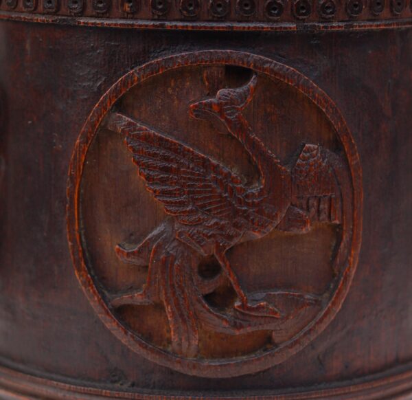 Antique 19th C CHINESE CARVED BAMBOO TEA CADDY Qing Signed - Image 7
