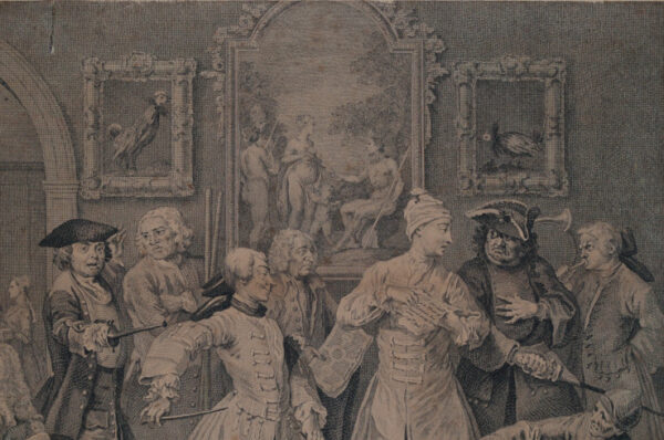 William Hogarth A Rake's Progress Original 1st State Engraving Print 1735 The Levée - Image 4