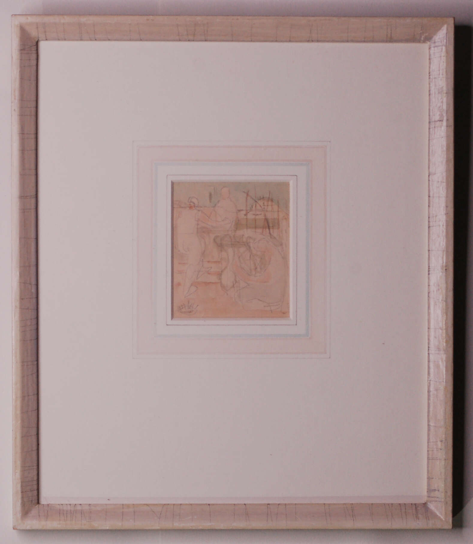 'Italian Vineyard' c1950s by Ann Newland (1913-97) pencil and watercolour - Image 3