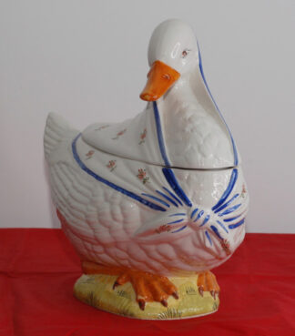 Vintage Italian Majolica Pottery Mother Goose Tureen – mid C20th
